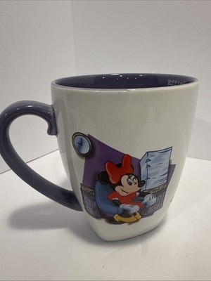 Lg MINNIE MOUSE Disney 9.2.5 Workflow Purple Interior Ceramic Coffee Mug pre-own