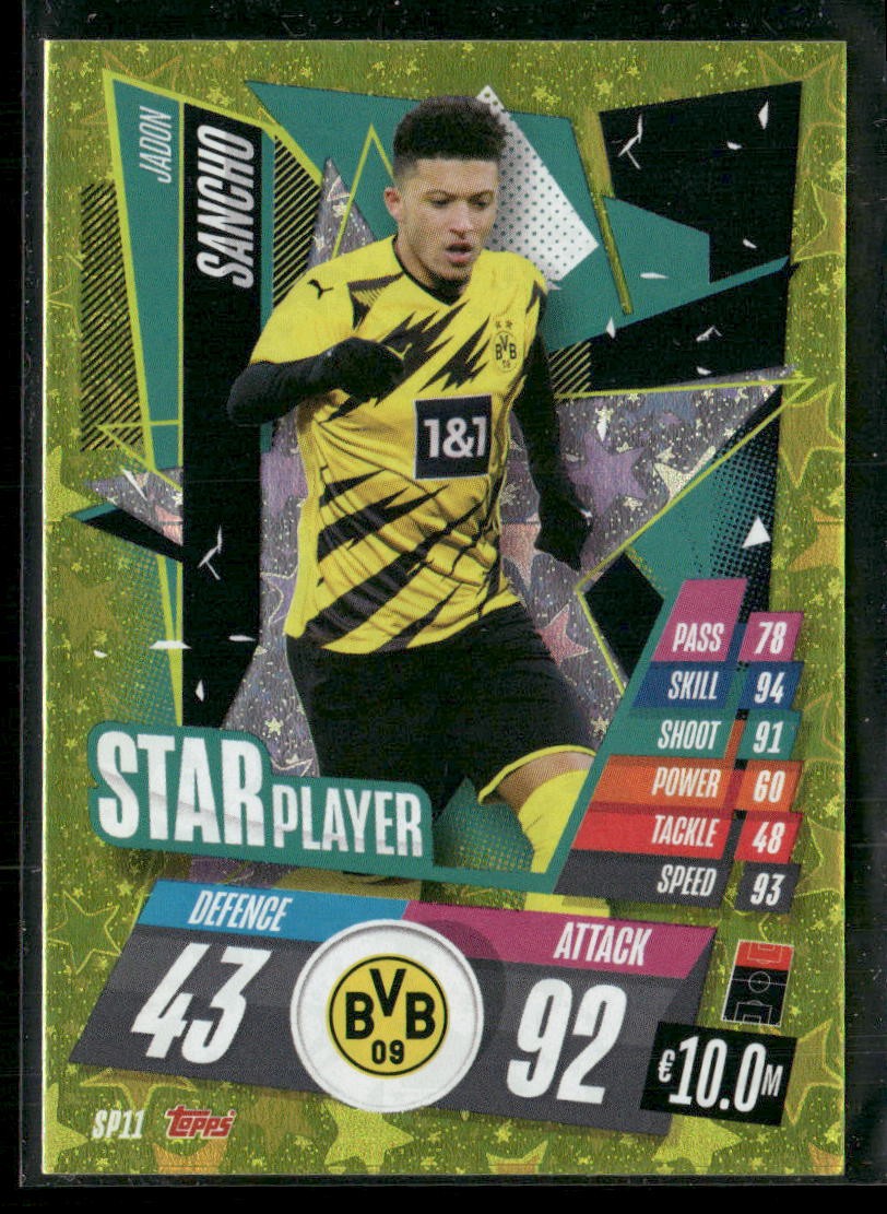 2020-21 Topps Match Attax UEFA Champions League #SP11 Jadon Sancho Star