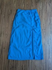 American Eagle Women's Blue Skirt With Front Slit Sz Xs