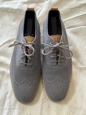 Cole Haan Zero Grand Men s Oxford Shoes Gray Stitchlite Wingtip Size 9.5
