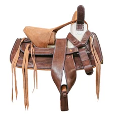 15" Brown Side Saddle Montura Charra Albarda Escaramuza