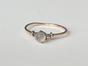 Victorian Moonstone Orb 9k Antique Yellow Rosey Ring Claw Prongs