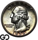 1956 Washington Quarter, Nice Toner, Solid Gem BU++