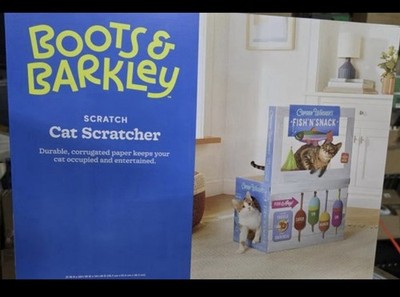 Boots & Barkley Captain Whisker's Fish 'N' Snack Shop Cat Scratcher NEW Novelty