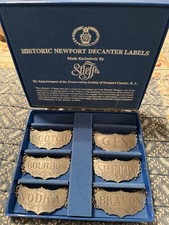 Historic Newport Pewter Decanter Labels By St...