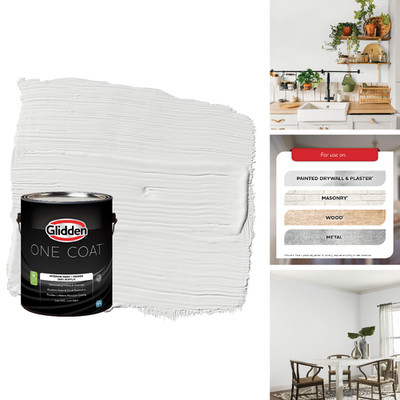 Glidden Interior Paint Premiumr White/Aria One Coat Eggshell 1 Gallon