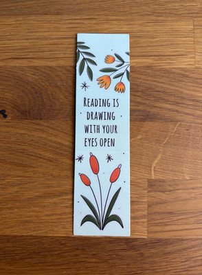 Lesezeichen Reading is Drawing with your Eyes open Buchiges Lesezeichen Neu