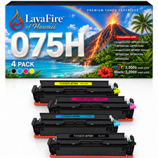 NEW Canon Toner 075H / 075 Compatible Black / Color High Yield 4-Pack