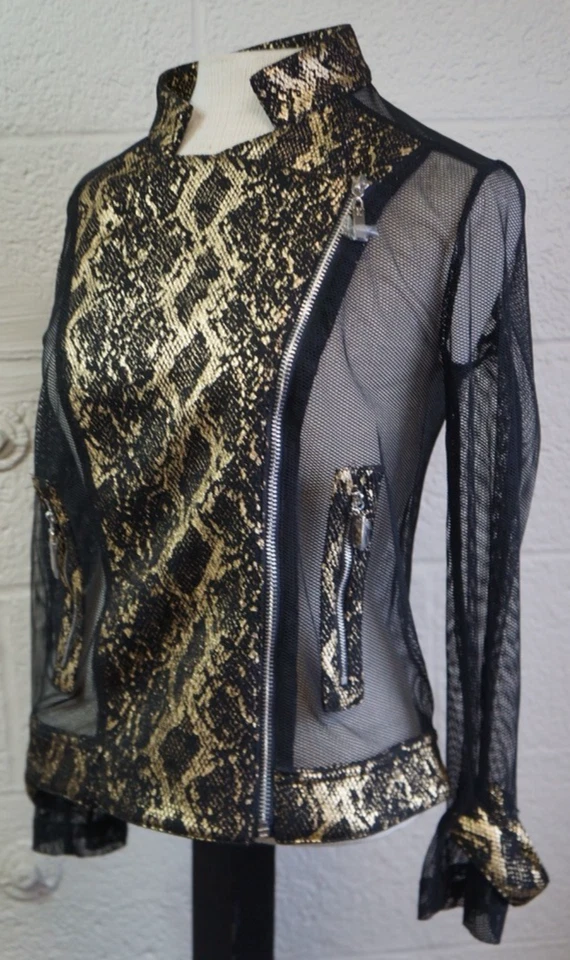 New! Alberto Makali Mixed  Lace Jacket Sz S - Image 4 of 4