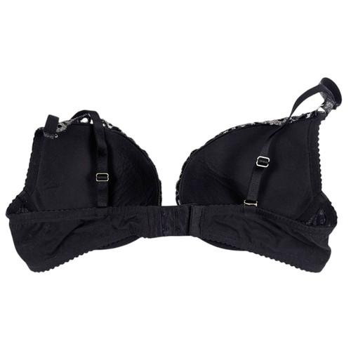 Victoria's Secret Push Up BH Damen Gr. 36C schwarz silber geblümt sexy gepolstert * - Bild 2 von 4