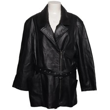 Clan, Ledermantel, Damen, Größe: 44, Schwarz, Leder/Viskose, Einfarbig #HiG