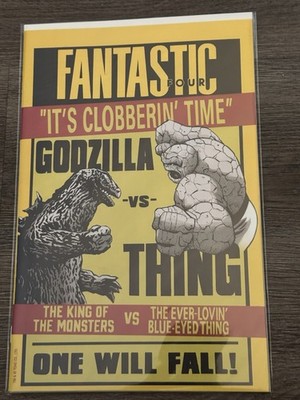 Marvel Comics Godzilla vs  Fantastic Four #1 Lee Garbett Versus variation NM