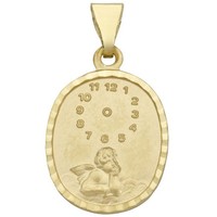 Miamar TG02 Kinder AnhäNger Taufuhr Mit Engel 14 Karat (585) Gelbgold
