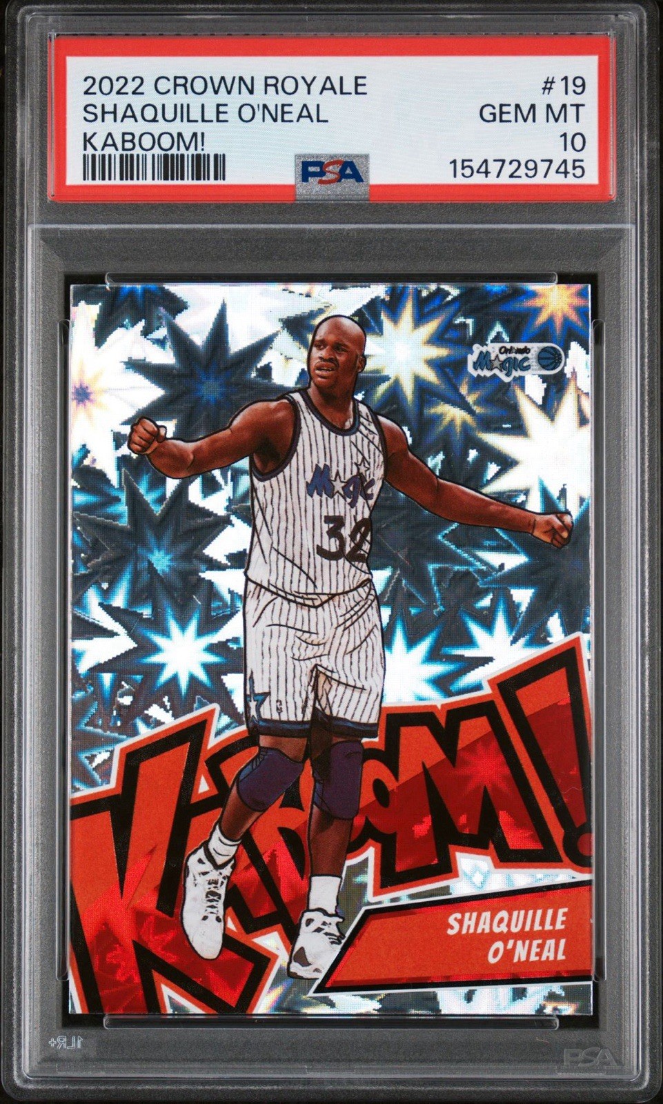 2022 Panini Crown Royale Kaboom! Shaquille O'Neal #19 PSA 10 GEM MINT