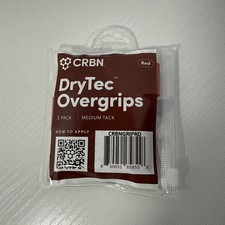 CRBN Drytec Overgrips   Pickleball Paddle Grip Tape   3-Pack   RED Medium Tack