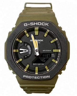Casio G Shock GA 2110SU CasiOak Olive Green Wristwatch Mens Timepiece