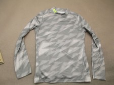 Under Armour Size L Kids Gray Coldgear Stretch Long Sleeve Sport Pull Over 812