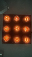 Lasermad Nixie Tube OXO Board - Fully Assembled - Rare Vintage Tech Art