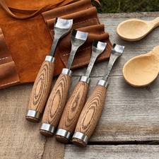 Spoon Gouges Hand Forged 52100 Steel Bowl Carving Set or Single 20-45mm