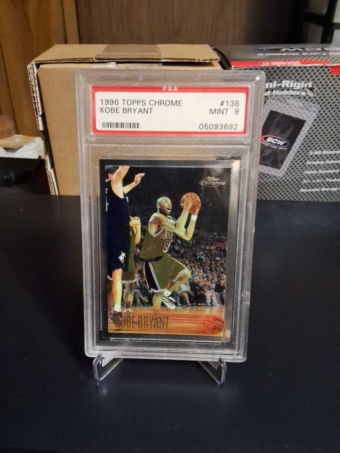 Kobe Bryant Rookie PSA 9 1996-97 Topps Chrome Los Angeles Lakers #138