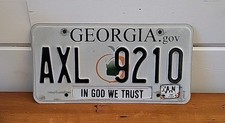 2021 Georgia License Plate with the Peach -- AXL 9210