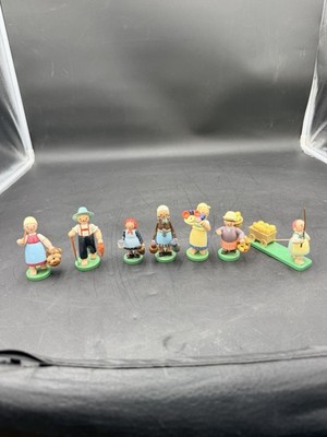 Vtg Erzgebirge Wendt Kuhn Farmer Figure Lot Of 7 RARE | eBay