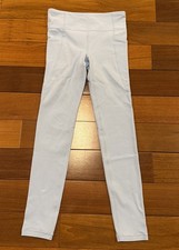 Athleta Girl High Rise Stash Your Treasures Tight L 12 Light Blue 983108 EUC