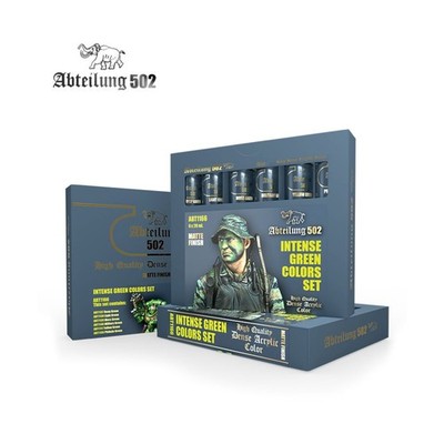 AK Paint Intense Green Colors Set New