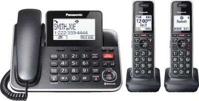 Panasonic - KX-TGF882B Link2Cell DECT 6.0 Expandable Corded