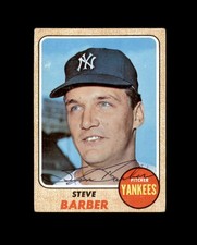 Steve Barber Signed 1968 Topps New York Yankees Autograph