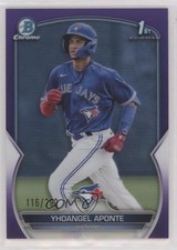 2023 Bowman Chrome Prospects Purple Refractor /250 Yhoangel Aponte #BCP-110 lw9