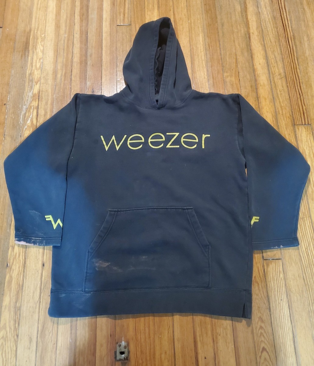 Weezer Hoodie Sweatshirt Men's Medium Black Pullover Giant Rock