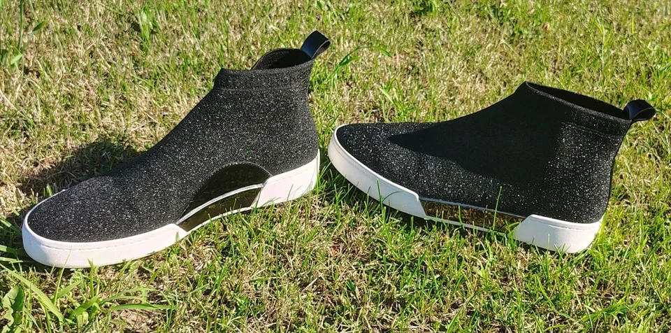 Damas Michael Kors Grover Brillante Negro Metálico Sin Cordones Botines Zapatos 9m Usados en Excelente Condición Foto 3 de 4