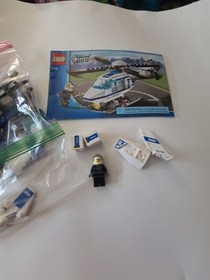 LEGO 7741 Town City Police Helicopter with Minifigure complete 