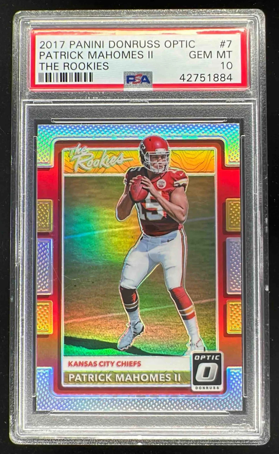2017 Panini Donruss Optic The Rookies #7 Patrick Mahomes II RC PSA 10