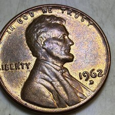 1962-D 1C RB Lincoln Memorial Small Cent KM#201 Business Strike