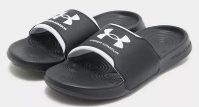 Under Armour UA Ignite Slides Black/WHITE SIZE UK 7 NEU