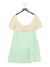RIXO Skater Mini Dress UK18 in Green