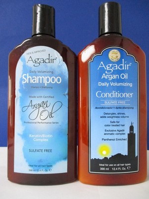 AGADIR ARGAN OIL Daily Volumizing Shampoo & Conditioner 12.4 oz (scuffs)