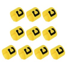 10 Pcs Soccer Captain Armband Nylon Protective Arm Badge Yellow 11.8 x 2.8 Inch