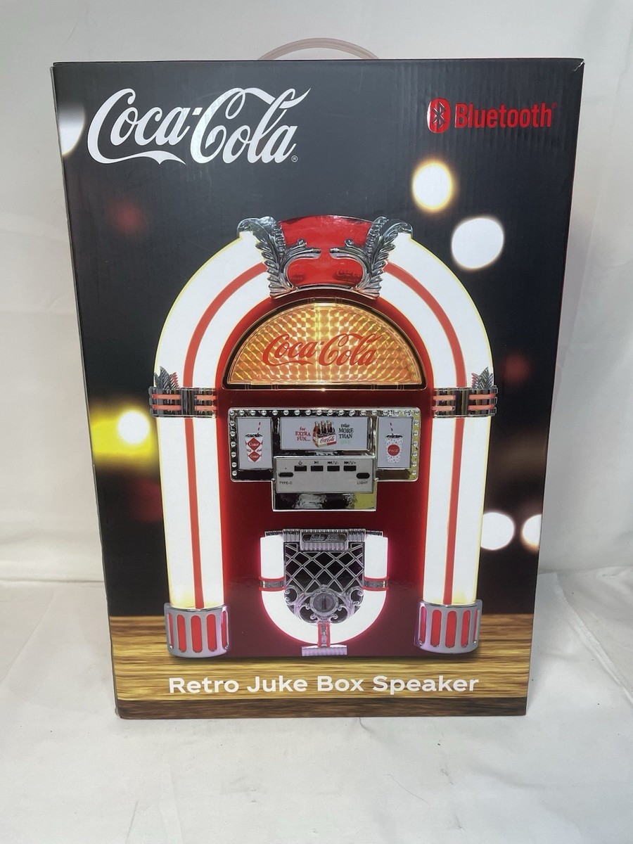 Coca-Cola Retro Jukebox Speaker with Bluetooth and FM Radio Red