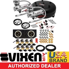 AIR SUSPENSION KIT/SYSTEM FOR TRUCK/CAR BAG/RIDE/LIFT, DUAL COMPRESSOR, 4G TANK