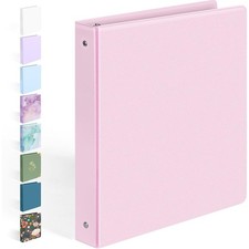 Extra Durable 3 Ring Binder with Round Rings 1 Inch Capacity Holds 175 Sheets