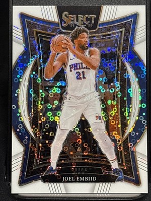 2024 Panini Select #6 Concourse White Disco Joel Embiid 76ers Serial /75