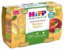 HiPP Fruit Delights Grape Apple 4/6 Months Organic 2 Jars