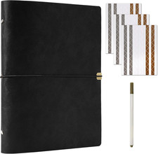 Faux Leather Scrapbook Photo Album with 100 Pages Kraft Paper for 4X6 5X7 6X8 Ph