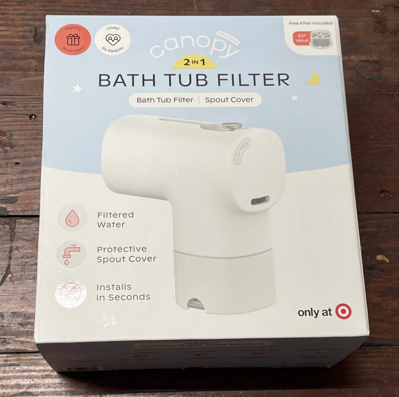 Gentle Canopy Bath Tub Filter - Reduce Chlorine & Irritants, Easy Install
Opens in a new window or t