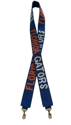 Florida Gators Licensed Blue Orange Beaded Game Day Purse Strap