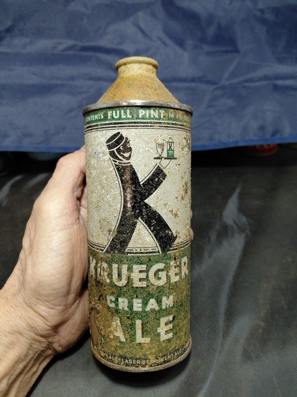 Rare Kruger Cream Ale IRTP 16oz Cone Top Beer Can EMPTY CAN