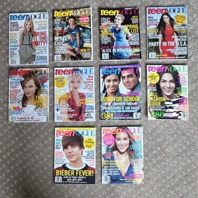 Teen Vogue Magazine Lot 2010 Illustrated Fashion Celebrity Lifestyle English